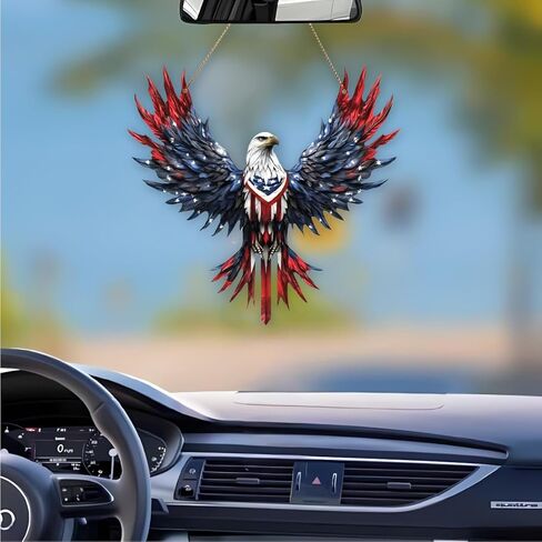4th of July Independence Day Decor, Veteran Honor American Eagle Acrylic Ornament, 6-Inch, Military Gift, Memorial Day, Veteran’s Day Keepsake, Patriotic Hanging Decoration in Saudi Arabia