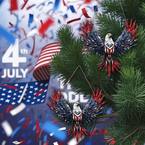 4th of July Independence Day Decor, Veteran Honor American Eagle Acrylic Ornament, 6-Inch, Military Gift, Memorial Day, Veteran’s Day Keepsake, Patriotic Hanging Decoration in Saudi Arabia