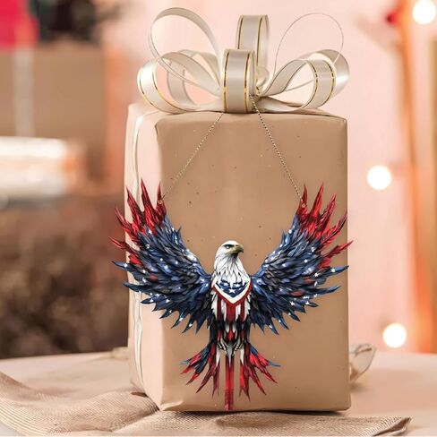 4th of July Independence Day Decor, Veteran Honor American Eagle Acrylic Ornament, 6-Inch, Military Gift, Memorial Day, Veteran’s Day Keepsake, Patriotic Hanging Decoration in Saudi Arabia