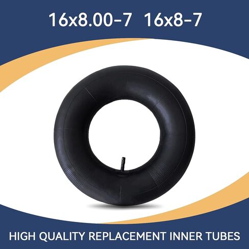 2 حزمة 16X8.00-7 الأنبوب الداخلي 16X8-7 ATV أنابيب الإطارات، 16X8.0-7 16/8-7 16/8.00-7 مع TR13 استبدال جذع الصمام المستقيم لجزازة عربة الجولف ATV in Kuwait