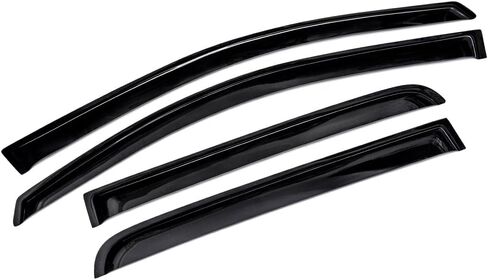 Sizver Smoked Window Visors/Wind Rain Deflector Rain Guard For 2004-2015 Nissan Titan Crew Cab Only in Saudi Arabia
