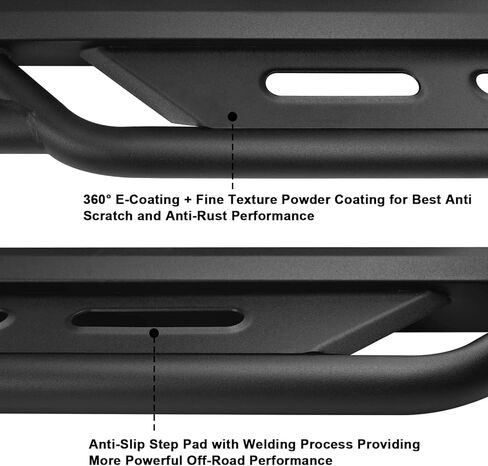 Running Boards Fit 2005-2023 Toyota Tacoma Double Cab Heavy Duty Tacoma Side Steps Pickup Truck Nerf Bars Step Bars Step Rails Rock Sliders Fine Texture Black in Saudi Arabia