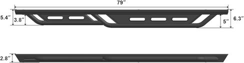 Running Boards Fit 2005-2023 Toyota Tacoma Double Cab Heavy Duty Tacoma Side Steps Pickup Truck Nerf Bars Step Bars Step Rails Rock Sliders Fine Texture Black in Saudi Arabia