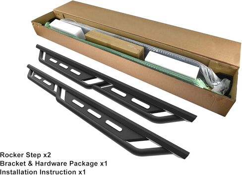 Running Boards Fit 2005-2023 Toyota Tacoma Double Cab Heavy Duty Tacoma Side Steps Pickup Truck Nerf Bars Step Bars Step Rails Rock Sliders Fine Texture Black in Saudi Arabia