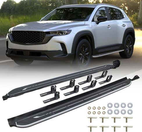 JIAHE Auto Running Boards Nerf Bar for Mazda CX-50 2023 2024 2025,CX50 Black Pairs Aluminum Side Steps w/ 300LBS Capacity,High Strength/Anti-Slip/Removable in Saudi Arabia