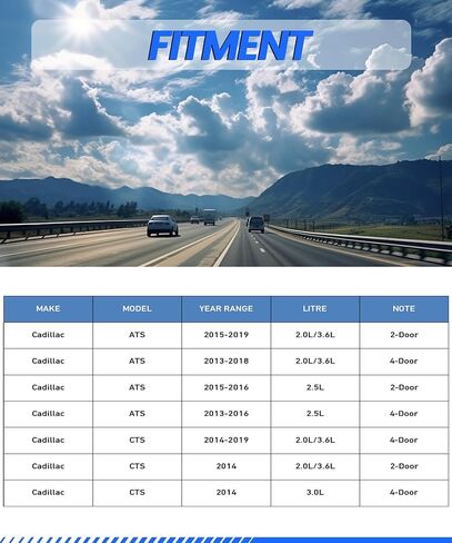 ماسك فرامل خلفي Anpulsero مع دعامة متوافق مع موديلات مختارة من كاديلاك، 2013-2019 ATS، 2014-2019 CTS - السائق الخلفي وجانب الراكب، 18-B5540 18-B5541، قطعتان in Kuwait