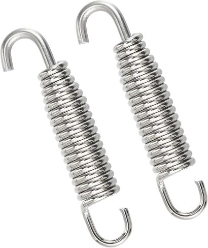 2 Pcs Universal Exhaust Pipe Spring for Motorcycles 58mm 2.28" Stainless Steel Exhaust Pipe Spring Hook Modified Accessory Replacement in Saudi Arabia