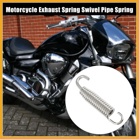 2 Pcs Universal Exhaust Pipe Spring for Motorcycles 58mm 2.28" Stainless Steel Exhaust Pipe Spring Hook Modified Accessory Replacement in Saudi Arabia
