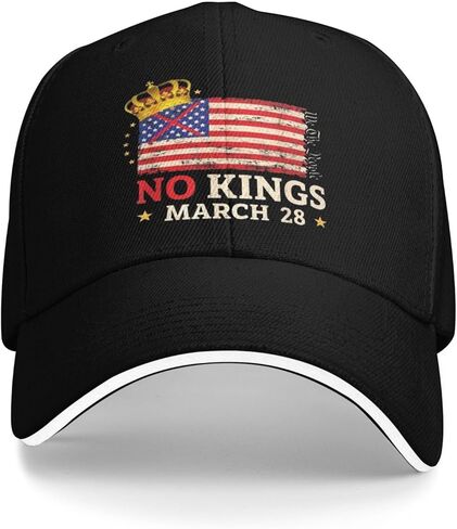 No Kings Day March 28 2026 hat March 2026 No Kings Protests Baseball Cap Gray in Kuwait