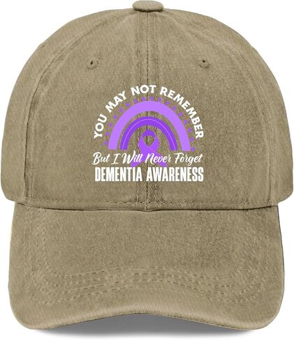 You May not Remember but i Will Never Forget Dementia Awareness hat Youth Golf hat Hats for Men Baseball Cap Gifts in Kuwait