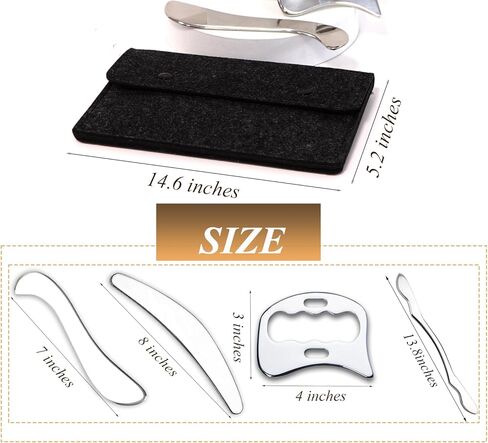 مجموعة أدوات مكشطة العضلات 4 في 1 من FeelFree Sport - أدوات كشط تدليك غوا شا لتحريك الأنسجة الرخوة، والعلاج الطبيعي للظهر والساقين والذراعين in Kuwait