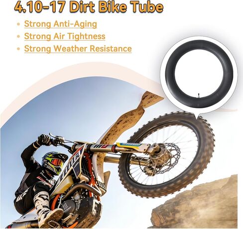 3.50/4.10-17 Inner Tube 110/90-17 Tube Replacement with Straight Valve Stem- TR4 in Kuwait