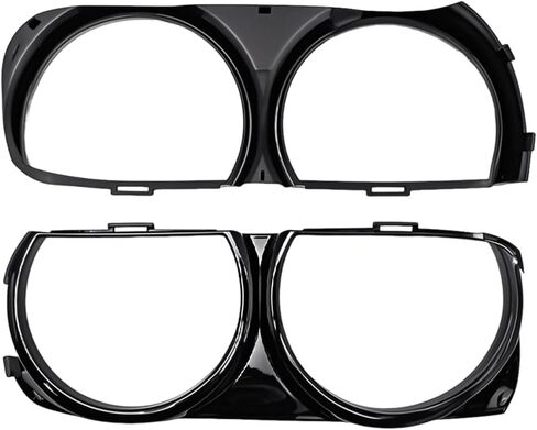 68259052AB Pair Front Headlight Lamp Bezel Trim Left and Right, Replacement for Dodge Challenger GT 2017-2021, Replacement for Dodge Challenger R/T 392 2017-2019, Replaces 68259053AB in Saudi Arabia