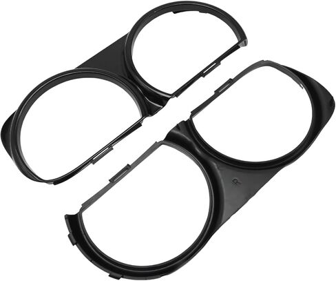 68259052AB Pair Front Headlight Lamp Bezel Trim Left and Right, Replacement for Dodge Challenger GT 2017-2021, Replacement for Dodge Challenger R/T 392 2017-2019, Replaces 68259053AB in Saudi Arabia