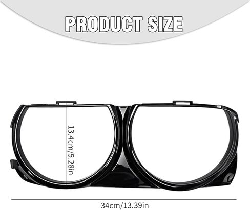 68259052AB Pair Front Headlight Lamp Bezel Trim Left and Right, Replacement for Dodge Challenger GT 2017-2021, Replacement for Dodge Challenger R/T 392 2017-2019, Replaces 68259053AB in Saudi Arabia
