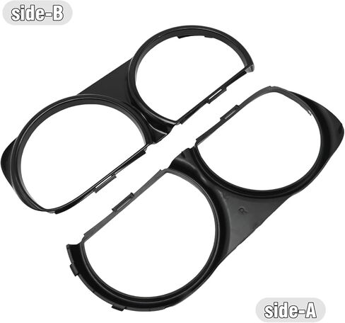 68259052AB Pair Front Headlight Lamp Bezel Trim Left and Right, Replacement for Dodge Challenger GT 2017-2021, Replacement for Dodge Challenger R/T 392 2017-2019, Replaces 68259053AB in Saudi Arabia