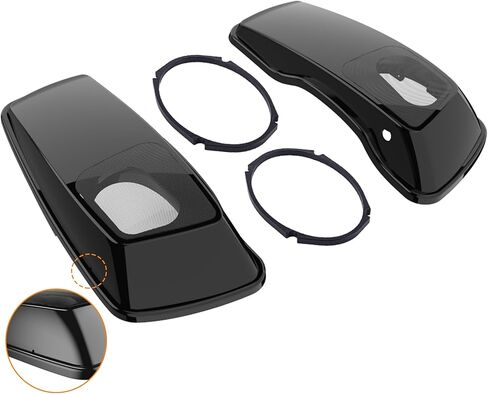Advanblack Vivid Black Saddlebag Speaker Lids, Motorcycle Stretched Bags Lid 6x9 W/Drainage Holes Fits For 2014-2023 Harley Touring Street Glide Road King Road Glide Electra Glide in Saudi Arabia