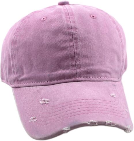 قبعة بيسبول للجنسين، قبعة بيسبول قطنية ممزقة، مقاس قابل للتعديل للجري والتدريبات in Kuwait
