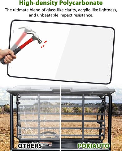 Rear Windshield for Kawasaki Mule 4000 4010 2009-2026, 1/5" Thick One-piece Impact Resistant Durable PC Back Window with 360° Rubber Strip for Kawasaki Mule 4000 4010 Accessories, Clear in Saudi Arabia