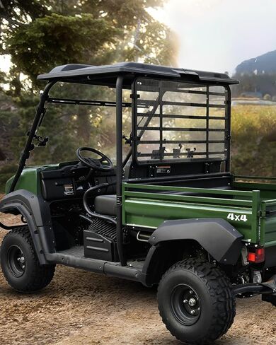 Rear Windshield for Kawasaki Mule 4000 4010 2009-2026, 1/5" Thick One-piece Impact Resistant Durable PC Back Window with 360° Rubber Strip for Kawasaki Mule 4000 4010 Accessories, Clear in Saudi Arabia