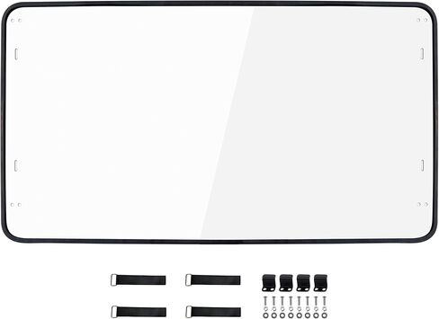 Rear Windshield for Kawasaki Mule 4000 4010 2009-2026, 1/5" Thick One-piece Impact Resistant Durable PC Back Window with 360° Rubber Strip for Kawasaki Mule 4000 4010 Accessories, Clear in Saudi Arabia