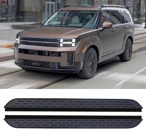 2Pcs Runnings Boards Textured Anti-Slip Surface Fits for Hyundai Santa Fe 2024 2025 2026 Nerf Bar Fixed Door Side Steps Aluminum 400lbs Capacity with Brackets in Kuwait