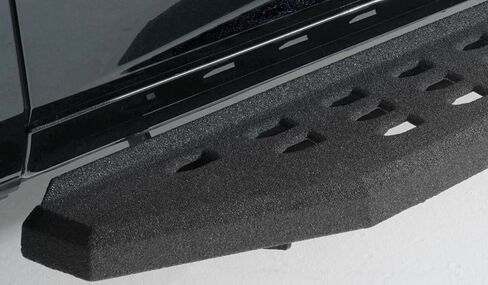 Go Rhino RB20 Running Boards & Brackets | Galvanized Steel, Protective Bedliner Coating | 69404887T | Fits 2019 - 2025 Chevrolet Silverado & GMC Sierra Crew Cab (See description) in Saudi Arabia