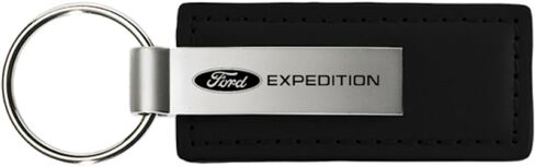 AU-TOMOTIVE GOLD, INC. Officially Licensed Black Leather Key Fob for Ford Expedition in Saudi Arabia