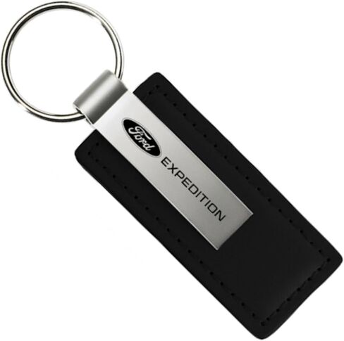 AU-TOMOTIVE GOLD, INC. Officially Licensed Black Leather Key Fob for Ford Expedition in Saudi Arabia