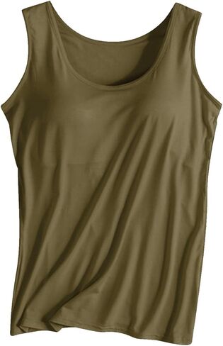 تانك توب مع حمالة صدر مدمجة للنساء Racerback تجريب الرف حمالات الصدر الدبابات الأساسية مبطن قميص يوجا مشروط الملابس الداخلية in Kuwait