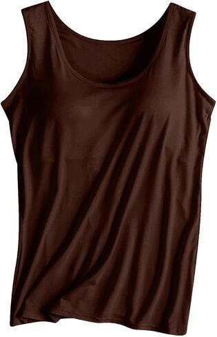 تانك توب مع حمالة صدر مدمجة للنساء Racerback تجريب الرف حمالات الصدر الدبابات الأساسية مبطن قميص يوجا مشروط الملابس الداخلية in Kuwait