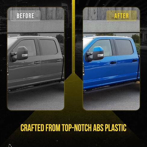 غطاء مقبض باب السيارة Trim Illusion Snap On Gloss باللون الأسود اللامع متوافق مع Ford F-150، F-250 Super Duty، F-350 Super Duty 2015-2022، DH6245BLK in Saudi Arabia