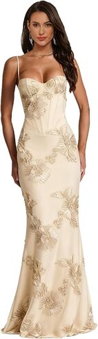 Sweetheart Bridesmaid Dresses 2026 Corset Boning Spaghetti Straps Floral Tulle Sexy Backless Prom Dress Long in Saudi Arabia