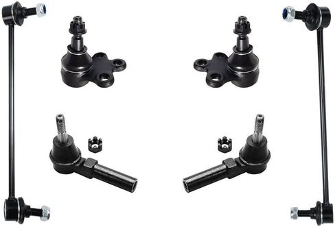 6pc Front Outer Tie Rods Lower Ball Sway Bar for Chevy for Pontiac for Torrent 2006-2009, for Saturn for Vue 2002-2007 Black Joints 2 in Kuwait