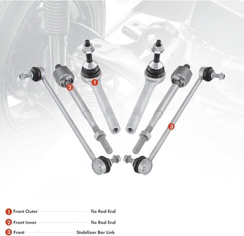 Suspension Kit Front Inner Outer Side Sway Bar Tie Rod Electric for Tesla for X 2016-2021 in Kuwait