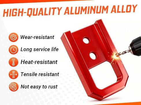 خطافات سحب لتاكوما 2024-2026/4Runner 2025-2026، خطافات سحب السيارة متوافقة مع ملحقات Toyota Tacoma 2024-2026/4Runner 2025-2026/Land Cruiser 250 2024-2025 (أحمر) in Kuwait