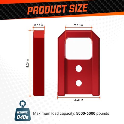 خطافات سحب لتاكوما 2024-2026/4Runner 2025-2026، خطافات سحب السيارة متوافقة مع ملحقات Toyota Tacoma 2024-2026/4Runner 2025-2026/Land Cruiser 250 2024-2025 (أحمر) in Kuwait