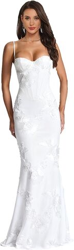 Sweetheart Bridesmaid Dresses 2026 Corset Boning Spaghetti Straps Floral Tulle Sexy Backless Prom Dress Long in Saudi Arabia