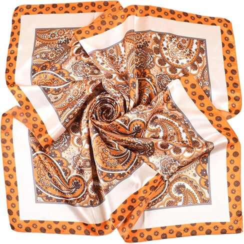 35" Satin Large Square Head Scarves-Like Silk Satin Scarf for Hair Wrapping at Night Bandana Square Scarf for Sleeping in Saudi Arabia