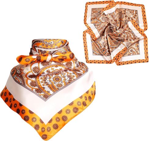 35" Satin Large Square Head Scarves-Like Silk Satin Scarf for Hair Wrapping at Night Bandana Square Scarf for Sleeping in Saudi Arabia