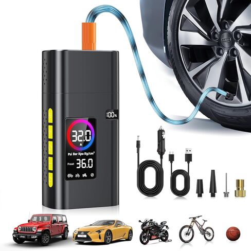 Car Jump Starter 5000A, Jump Starter Battery Pack (Up to 8.0L Gas & 6.5L Diesel Engines), 26800mAh Battery Jumper Starter Portable QC3.0 USBx2, 12V Auto Battery Booster Jumper Cables with 4 LED Modes in Kuwait