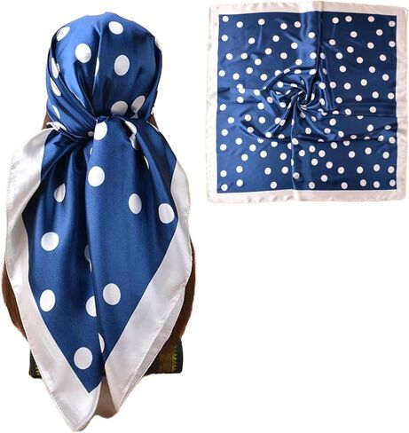 أوشحة رأس مربعة كبيرة من الساتان مقاس 35 بوصة - وشاح من الساتان الحريري لتغليف الشعر في الليل وشاح مربع باندانا للنوم in Kuwait