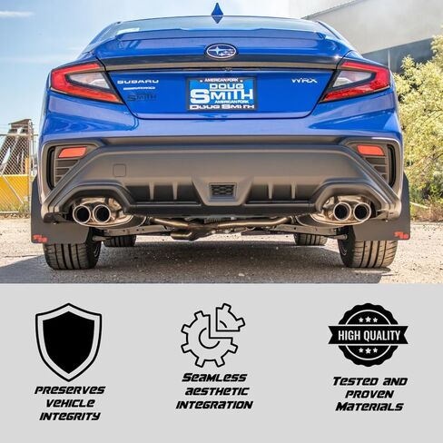 اللوحات الطينية RokBlokz لعام 2022+ Subaru WRX - تتوفر ألوان متعددة - واقيات الطين مقطوعة وملائمة حسب الطلب - تتضمن جميع أجهزة التثبيت (أسود مع شعار أسود، أصلي) in Kuwait