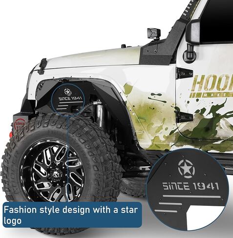 u-Box Wrangler JK Front & Rear Inner Fender Liners Kit for Jeep Wrangler JK JKU 2007 2008 2009 2010 2011 2012 2013 2014 2015 2016 2017 2018 - Wheel Well Liners Aluminum, 4PCS in Saudi Arabia