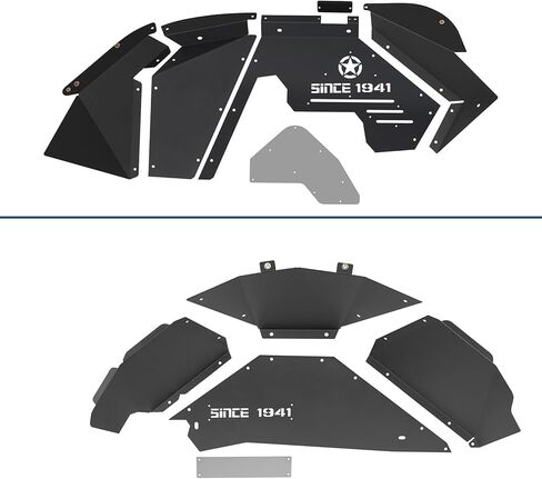 u-Box Wrangler JK Front & Rear Inner Fender Liners Kit for Jeep Wrangler JK JKU 2007 2008 2009 2010 2011 2012 2013 2014 2015 2016 2017 2018 - Wheel Well Liners Aluminum, 4PCS in Saudi Arabia
