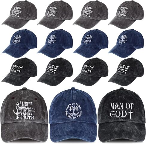 Man of God Hat Bulk Christian Baseball Caps Unisex Religious Jesus Hat Gifts Adjustable Size for Father's Day Party in Saudi Arabia
