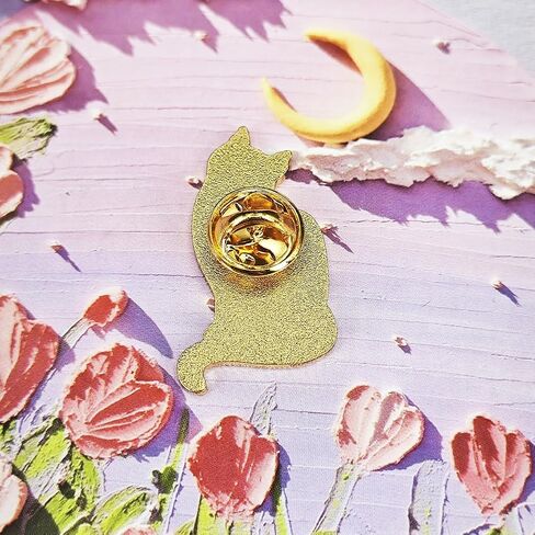 Mysterious Cat Enamel Pin, Starry Cat Lapel Pin Cats Lover Gift for Backpack, Hat, Clothes in Saudi Arabia