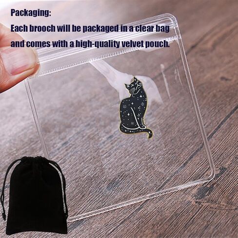 Mysterious Cat Enamel Pin, Starry Cat Lapel Pin Cats Lover Gift for Backpack, Hat, Clothes in Saudi Arabia