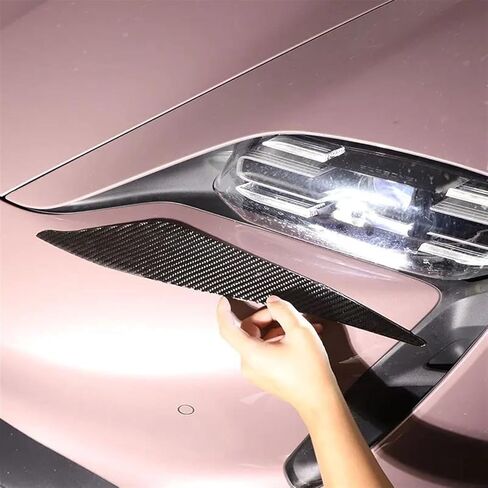 For Porsche Taycan 2019-2022. Car Headlights Decor Lamp Eyebrow Trim Stickers Exteriors Car Accessories in Saudi Arabia