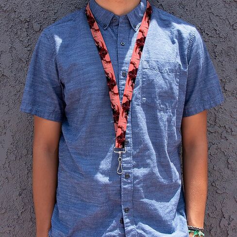 Buckle-Down Solo Leveling Lanyard, Solo Leveling Blood Red Commander Igris Pose and Title Logo, Elastic in Saudi Arabia